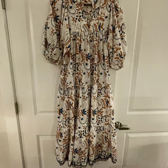 Block Print Maxi Dress